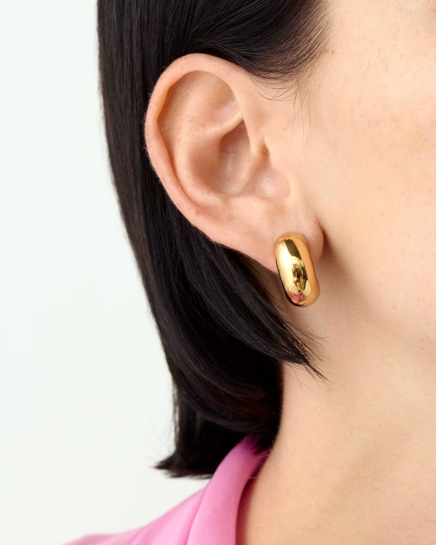 Thin Medium Hoop Earrings - A New Day™ Silver : Target